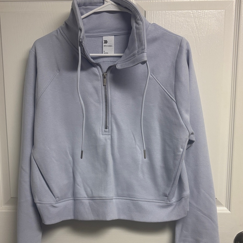 All in Motion Light Lavender Cropped Fleece Top